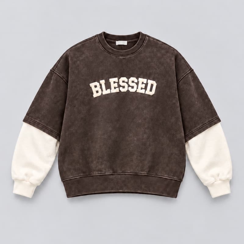 2SLEEVE "BLESSED" HOODIE | BROWN