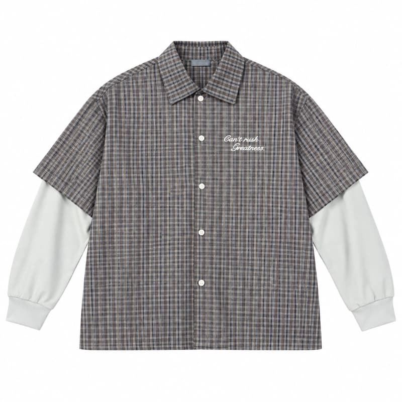 2SLEEVE PLAID | GRAY