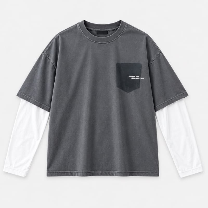 2SLEEVE T | DAEK GREY
