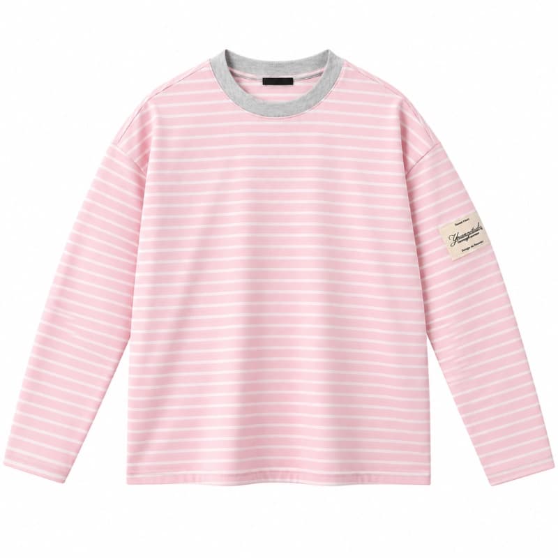 STRIPED LONG SLEEVE | PINK