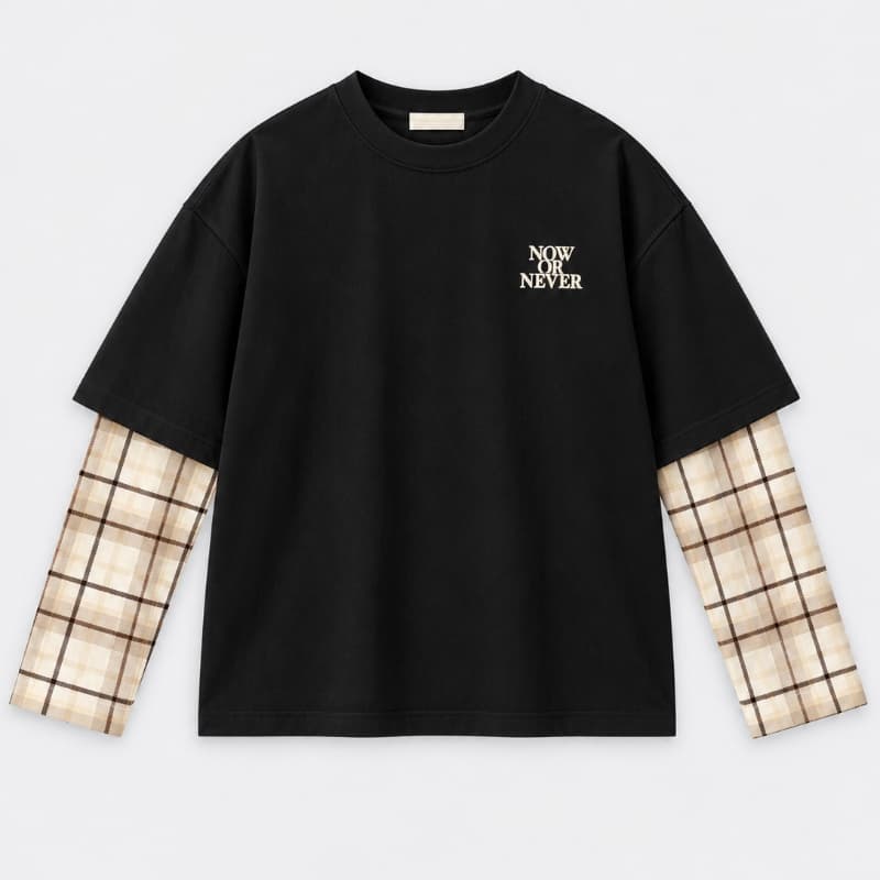 LAYERED 2SLEEVE | BLACK
