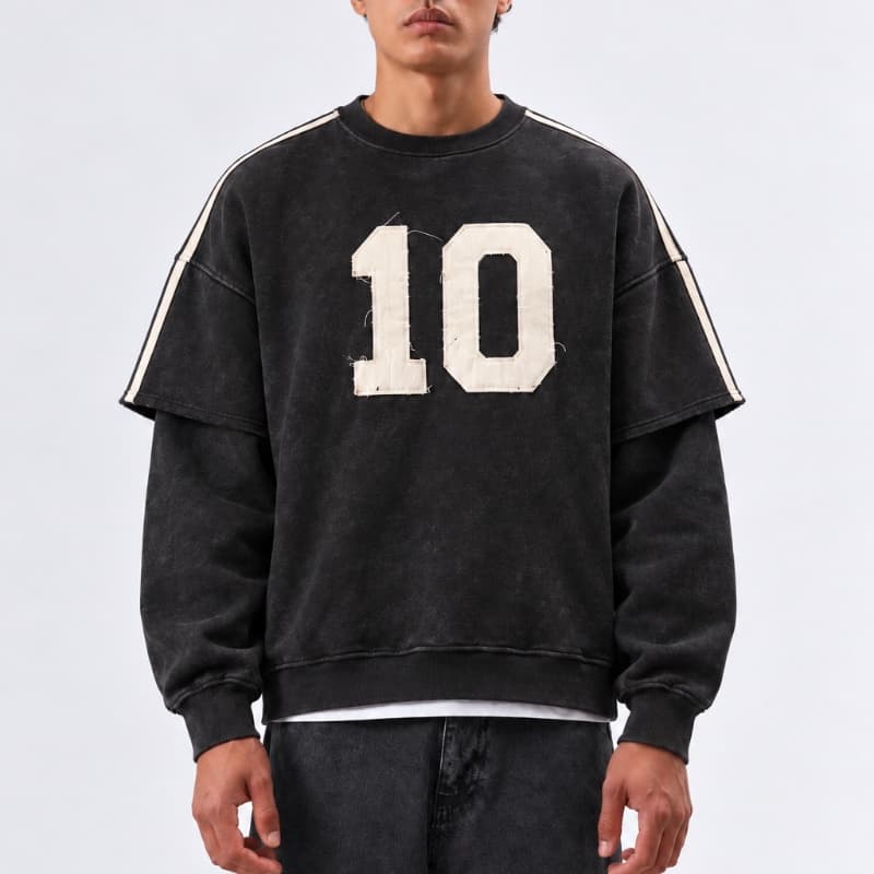 10 2SLEEVE BLACK FTR