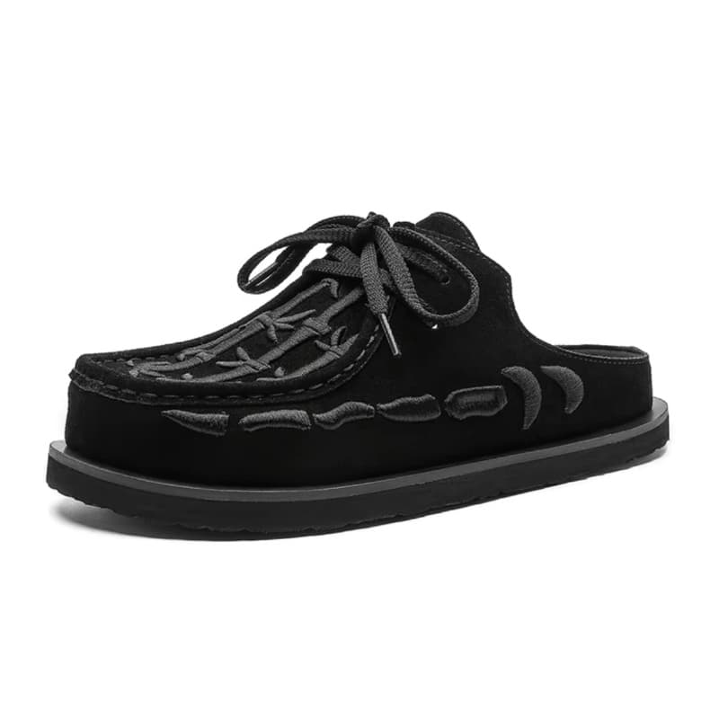 ☠️BLACK SKELETON SLIPPERS